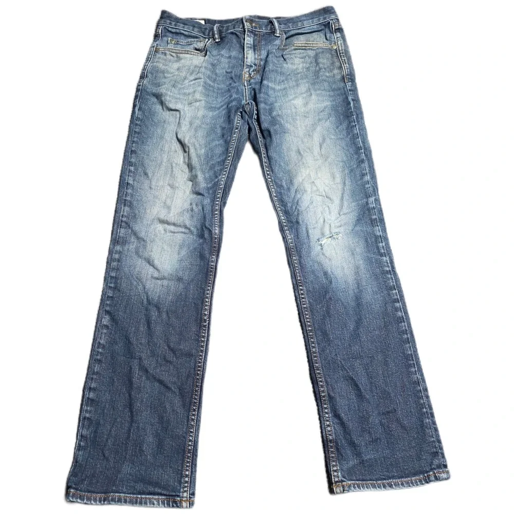 Banana Republic‎ Slim Fit Jeans  Men's Size 32x32 Medium Wash Denim Distressed